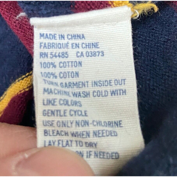 American Eagle Sweater Mens XL Navy Blue Striped V Neck Long Sleeve Pullover - Picture 4 of 7